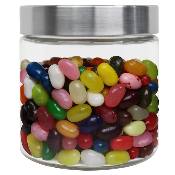 Blue Donuts Blue Donuts Glass Kitchen Storage Jar With Silver Screw Lid 700 ML - BD3931176
