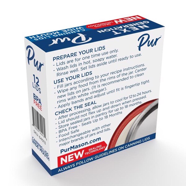 Pur Wide Mouth Canning Lid , 12PK - 64013