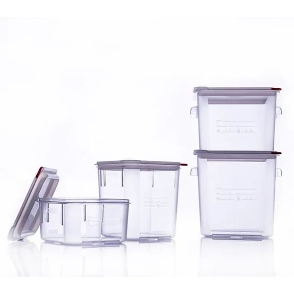 Araven Polycarbonate Airtight Square Container 6.3QT, 6PK - 31853
