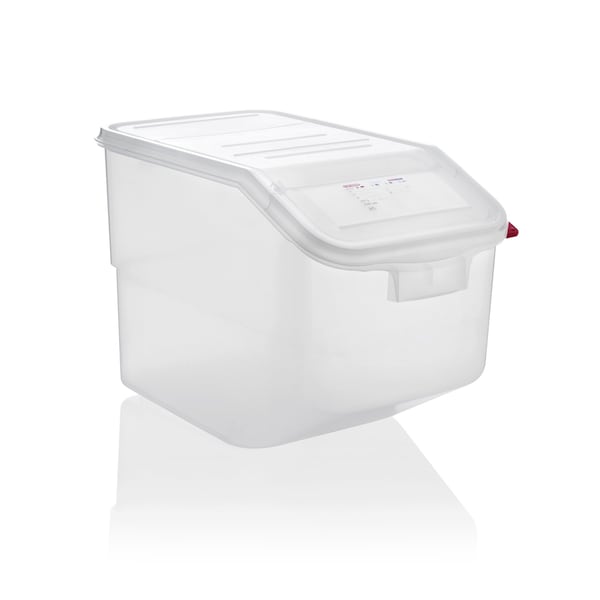Araven INGREDIENT BIN WITH LID, GN1/1, 13G TRANSPARENT, 22 1/4" X 13 3/8" X 15 3/4" - 00918