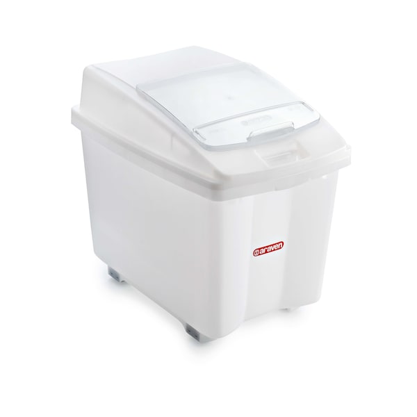 Araven INGREDIENT BIN  26 Gal WITH WHEELS, REMOVABLE TRANSPARENT LID, 27 3/4" X 18 1/4" X 22 7/8" - 00920