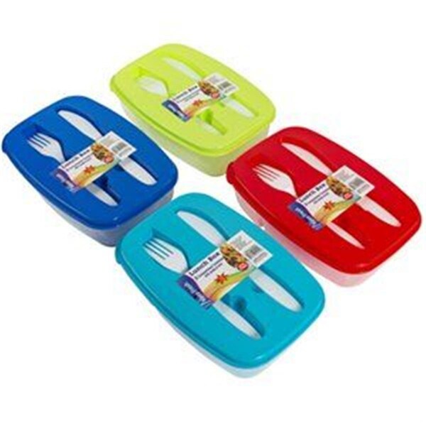 Regent Products 2 Compartment Lunch Container, Assorted Color, 36PK - 256331
