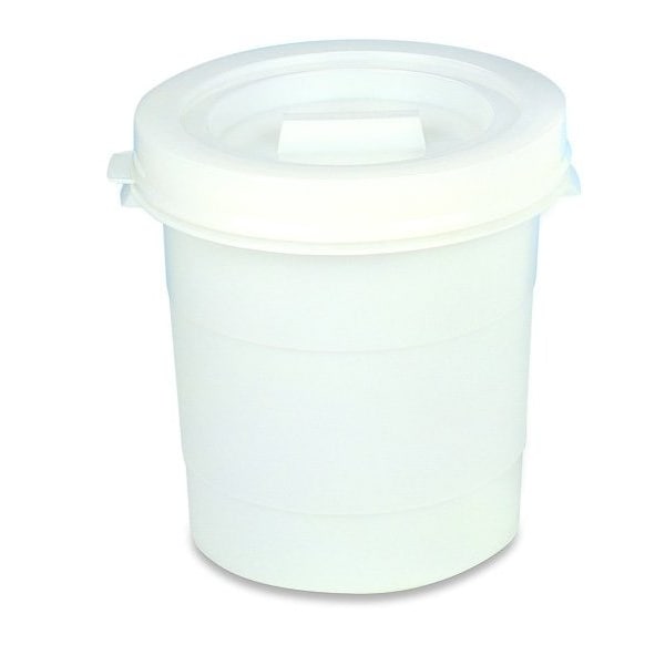 Araven ROUND BUCKET W/LID 8 GAL, WHITE - 00446