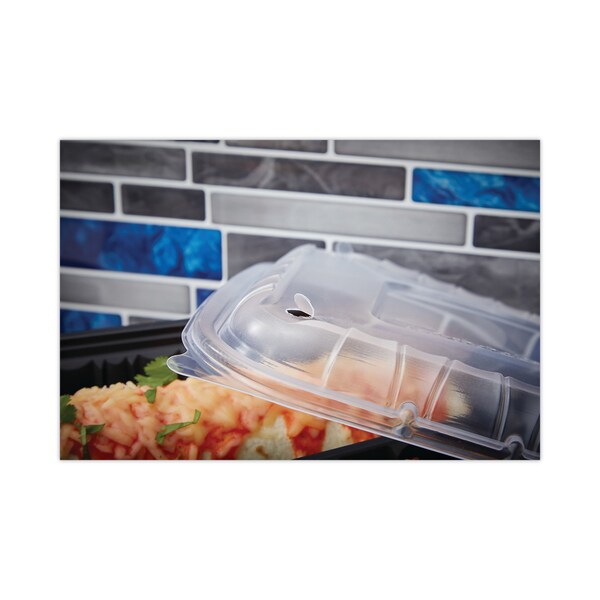 Pactiv Evergreen EarthChoice Entree2Go Takeout Container Vented Lid, 8.67 x 5.75 x 0.98, Clear, PK300, 300PK - YCNV9X6PPDL