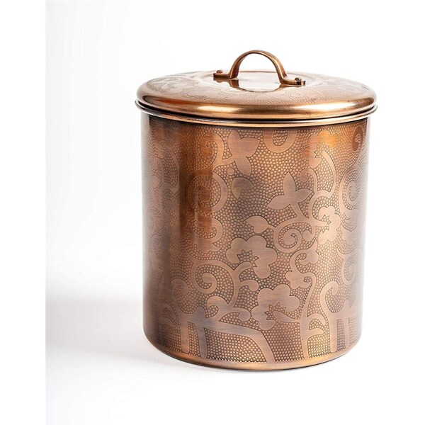 Nusteel 1 qt. Etched Antique Copper Canister - TG-1392AC-1
