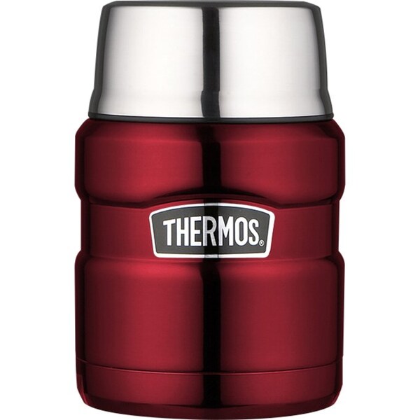Thermos Stainless Steel Food Jar w/Folding Spoon, 16 oz., Cranberry - SK3000CRTRI4