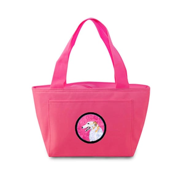 Carolines Treasures Pink Borzoi Zippered Insulated School Washable And Stylish Lunch Bag Cooler - SS4751-PK-8808