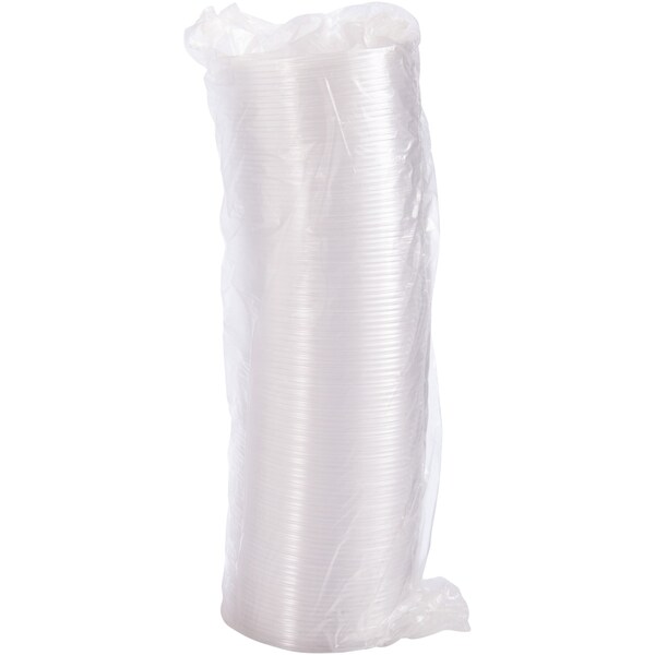 Dart Plastic Lids for Foam Cups, Bowls and Containers, Flat, Not Vented, Fits 6-32 oz, Clear, 1000PK - 20CLR