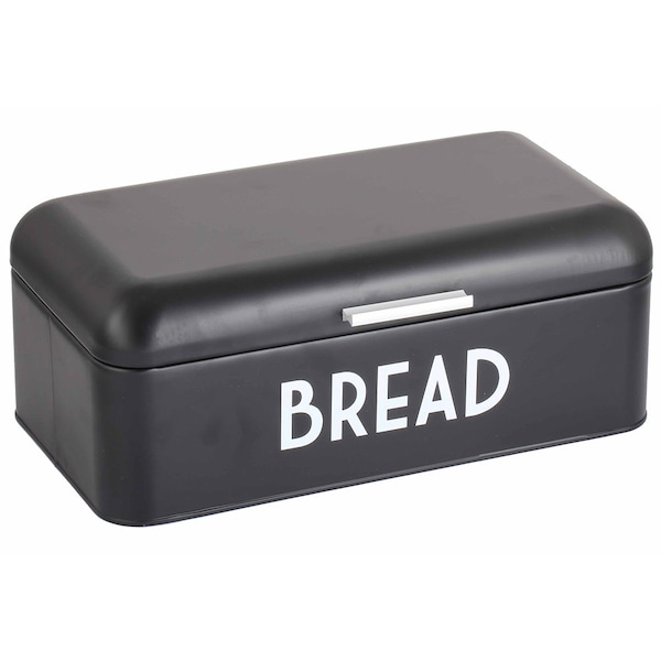 Hds Trading Metal Bread Box, Black - ZOR96009