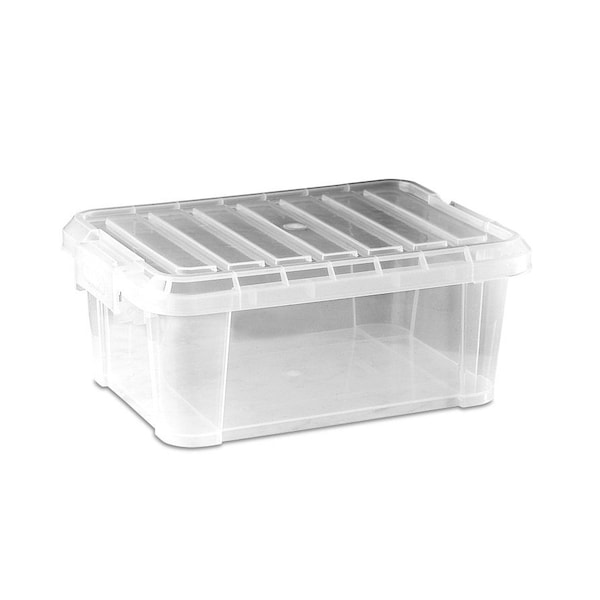 Araven STORAGE BOX W/LID 14.7qt TRANSPARENT, 14 7/8" X 10 3/8" X 9 1/8" - 91185