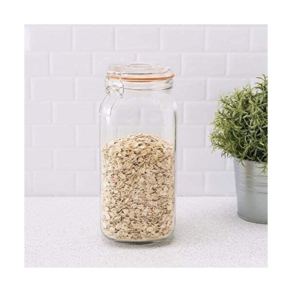 Home Basics 675 oz Glass Pickling Jar with Wire Bail Lid and Rubber Seal Gasket - GJ01374