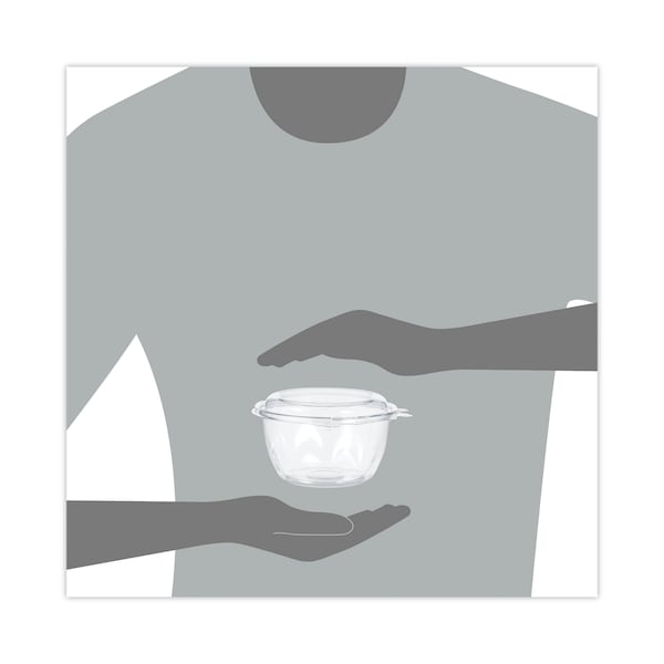 Dart Tamper-Resistant, Tamper-Evident Bowls w/Dome Lid, 16 oz, Clear, PK240 - CTR16BD