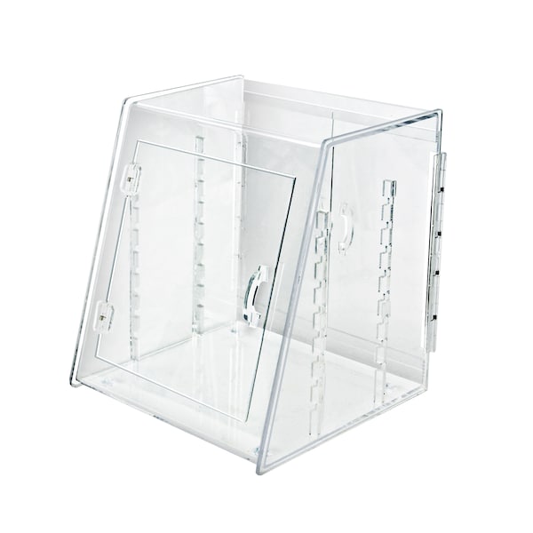Azar Displays Acrylic Food Display Case w/ Front/Back Hinge Doors & 2 Trays - 400425
