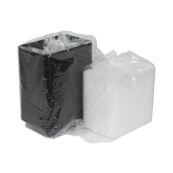 Pactiv VERSAtainers, 28 oz, 7.25 x 5 x 1.5, Black Base/Clear Lid, PK150 PK - PAC NC868B