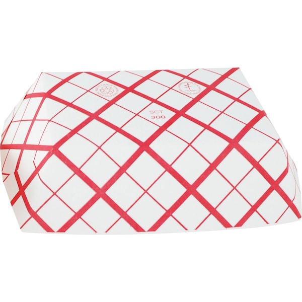 Sct Paper Food Baskets, 3lb, Red/White, PK500 - SCH 0425
