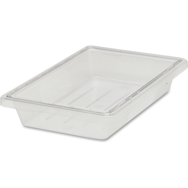 Rubbermaid Commercial Food Box, No Lid, Poly, 5 Gallon, 18"x12"x9", Clear - RCP3304CLE
