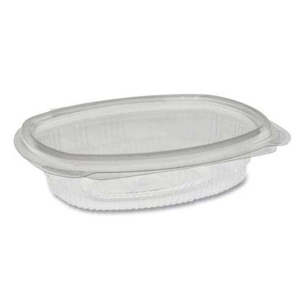 Pactiv 12.5 x 10.31 x 23.44 in. 8 oz EarthChoice Plastic Hinged Lid Deli Container, Clear - PCT0CA910080000