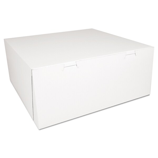 Sct White One-Piece Non-Window Bakery Boxes, 14 x 14 x 6, White, Paper, PK50 - SCH 0993