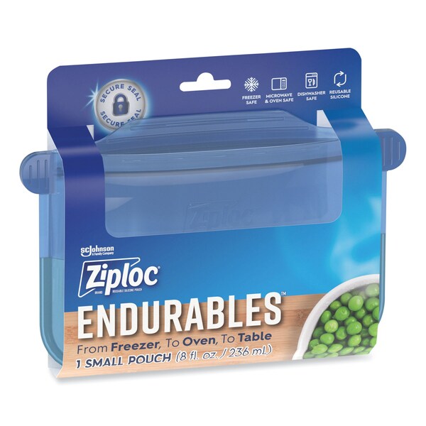 Ziploc Endurables Silicone Pouches, 1 Cup, 7.4 x 5.9, Clear, 8PK - 339965