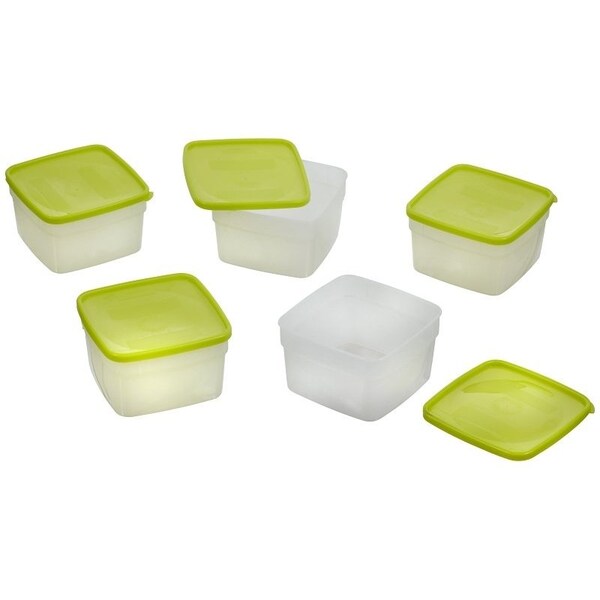 Arrow Home Products 0 Storage Container, 1 pt Capacity, Plastic, Clear, 414 in L, 414 in W, 614 in H - 4201