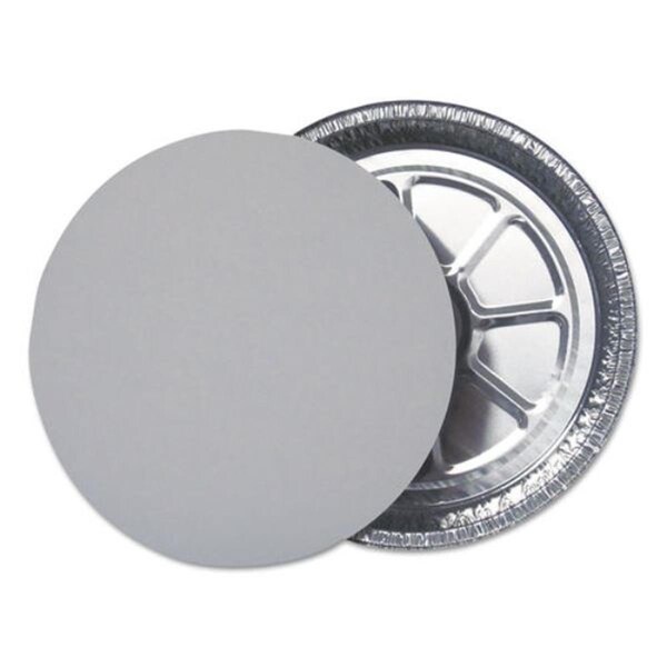 Durablue Durable  9 in. Aluminum Round Containers with Board Lid, Silver - DPK29030L250