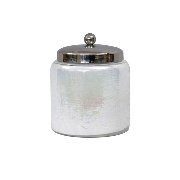 Propiedades White Lustre Glass Canister - Large - PR2672376
