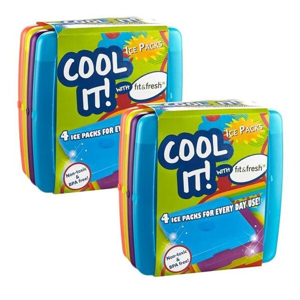 Medport Medport 336KCHPK8 Fit & Fresh Cool Coolers Ice Pack; Multicolor - Pack of 8 - 336KCHPK8