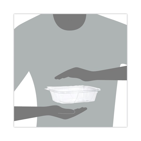 Dart ClearPac SafeSeal Tamper-Resistant/Evident Containers, Flat Lid, 20 oz, 5.7x7.3x1.8, Clear, 200PK - CH20TF