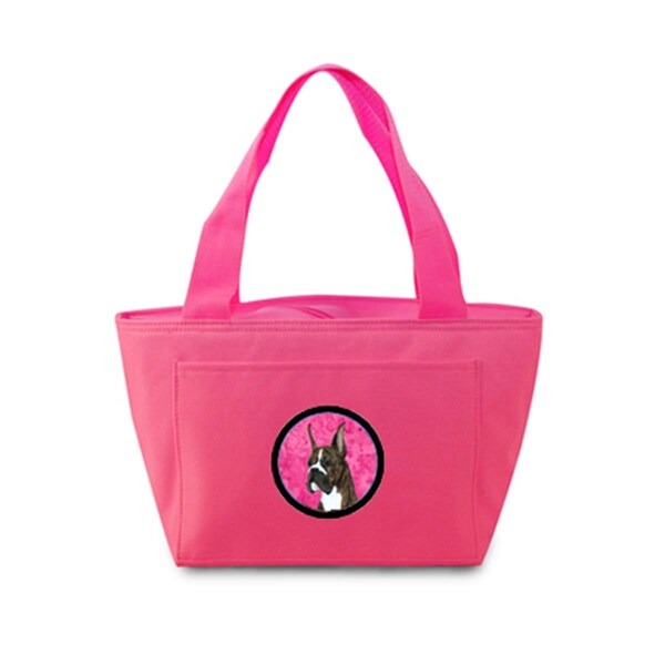 Carolines Treasures Pink Boxer Zippered Insulated School Washable And Stylish Lunch Bag Cooler - SS4784-PK-8808