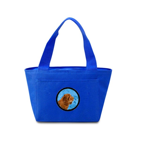 Carolines Treasures Blue Sussex Spaniel Zippered Insulated School Washable And Stylish Lunch Bag Cooler - SS4786-BU-8808