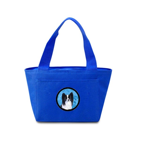 Carolines Treasures Blue Papillon Zippered Insulated School Washable And Stylish Lunch Bag Cooler - SS4781-BU-8808