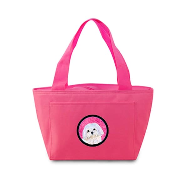Carolines Treasures Pink Maltese Zippered Insulated School Washable And Stylish Lunch Bag Cooler - SS4758-PK-8808