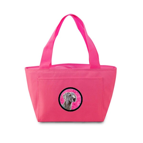 Carolines Treasures Pink Weimaraner Zippered Insulated School Washable And Stylish Lunch Bag Cooler - LH9386PK-8808