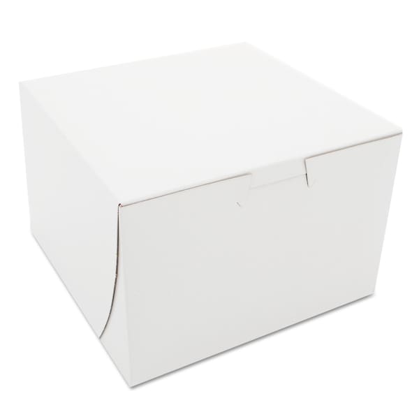 Sct Non-Window Bakery Boxes, Paperboard, 6 x 6 x 4, White, PK250 - SCH 0909