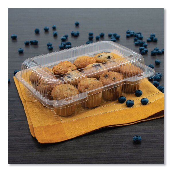 Dart StayLock Clear Hinged Lid Containers, 6 x 7 x 2.1, Clear, 250PK - C26UT1