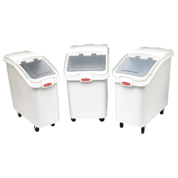 Razoredge 3.5 Cu Ft Ingredient Bin with Slanted Sliding Lid - White - RA3585361