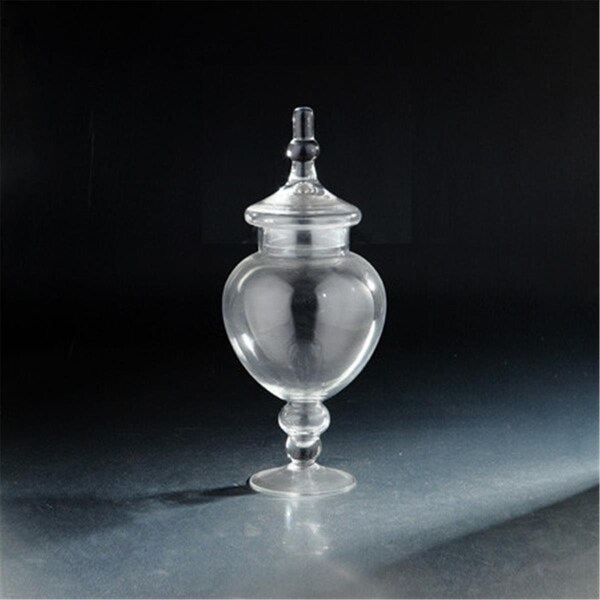Diamond Star 15.5 x 6.5 in. Apothecary Glass Jar with Lid, Clear - 63004