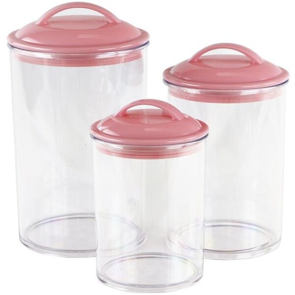 Reston Lloyd Reston Lloyd 11161 6pc Acrylic Canister Set  Pink - 11161