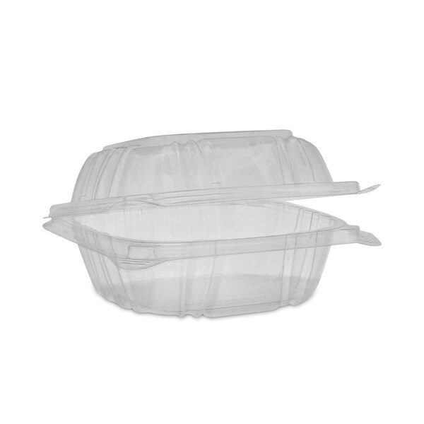 Pactiv Evergreen SENSATION SmartLock Hinged Lid Container, 5.24 x 5.25 x 2.57, Clear, PK375, 375PK - YCI820500000