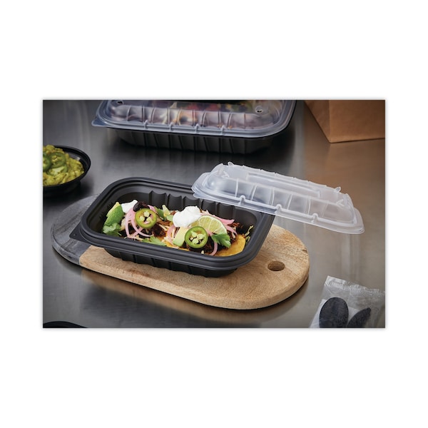 Pactiv Evergreen EarthChoice Entree2Go Takeout Container, 24 oz, 8.66 x 5.75 x 1.97, Black, PK300, 300PK - YCNB9X624000
