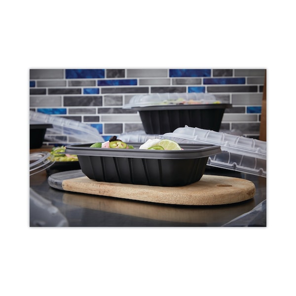 Pactiv Evergreen EarthChoice Entree2Go Takeout Container, 24 oz, 8.66 x 5.75 x 1.97, Black, PK300, 300PK - YCNB9X624000