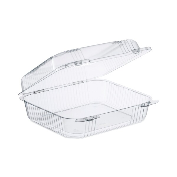 Dart Staylock Clear Hinged Container, Plastic, 8 3/10 x 7 4/5 x 3, PK250 - C51UT1