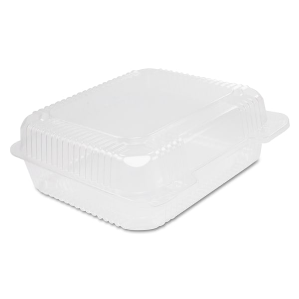 Dart Staylock Clear Hinged Container, Plastic, 8 3/10 x 7 4/5 x 3, PK250 - C51UT1