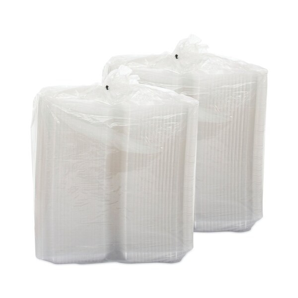 Dart StayLock Clear Hinged Lid Containers, 9.4 x 6.8 x 2.1, Clear, PK250 - C30UT1
