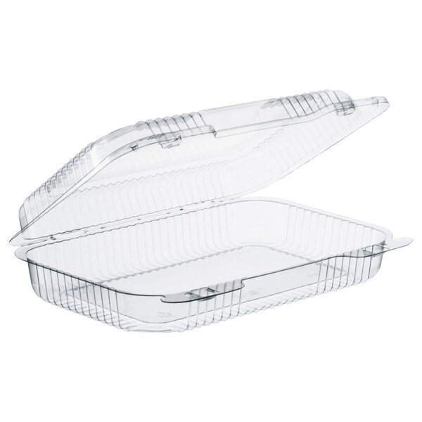 Dart StayLock Clear Hinged Lid Containers, 9.4 x 6.8 x 2.1, Clear, PK250 - C30UT1