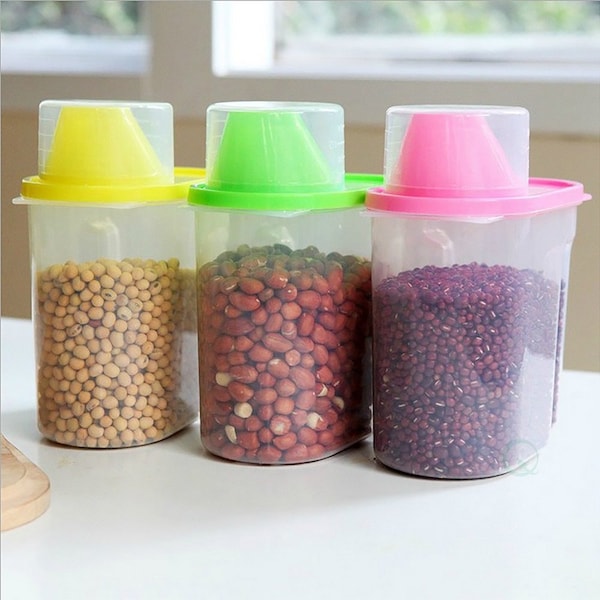 Basicwise Small BPA-Free Food Storage Containers with Lid - Set of 3 in Green, Pink, and Yellow - QI003216.3S