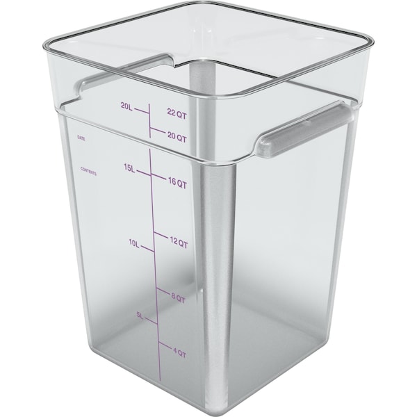 Carlisle Foodservice Food Storage Container, 22 qt, Clear - 11956AF07
