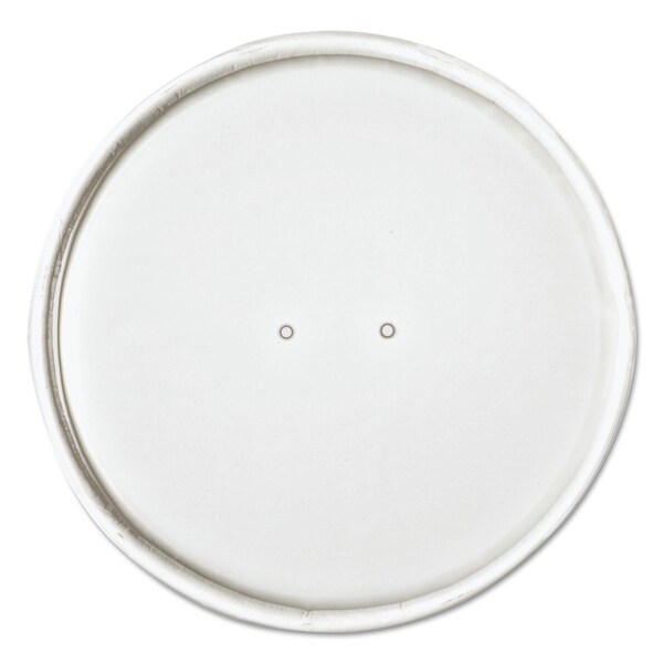 Dart Paper Lids for 32oz Food Containers, White, Vented, 4.6"Dia, PK500 - CH32A-4000