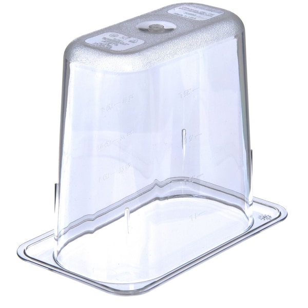 Carlisle Foodservice StorPlus Polycarbonate Food Pan, 1.4 qt, 4.25 x 6.93 x 6, Clear, Plastic - 3068807