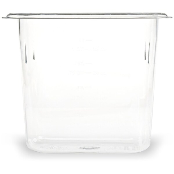 Carlisle Foodservice StorPlus Polycarbonate Food Pan, 1.4 qt, 4.25 x 6.93 x 6, Clear, Plastic - 3068807